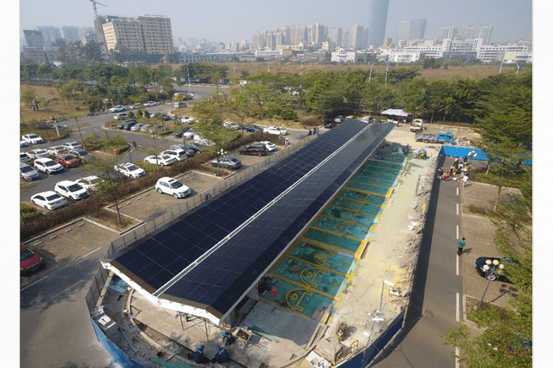 Houjie, Dongguan, China - China Southern Power Grid Cultural Park Photovoltaic Storage and Charging